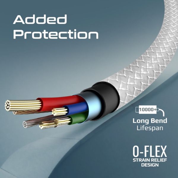Picture of 2M USB-A to Lightning Connector Super Flexible Cable Supports 2A Charging & 480Mbps