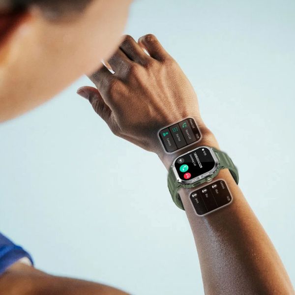 Picture of IP68 Smartwatch w/ 2.01'' Display & Bluetooth Calling. Fitness Tracker Pedometer