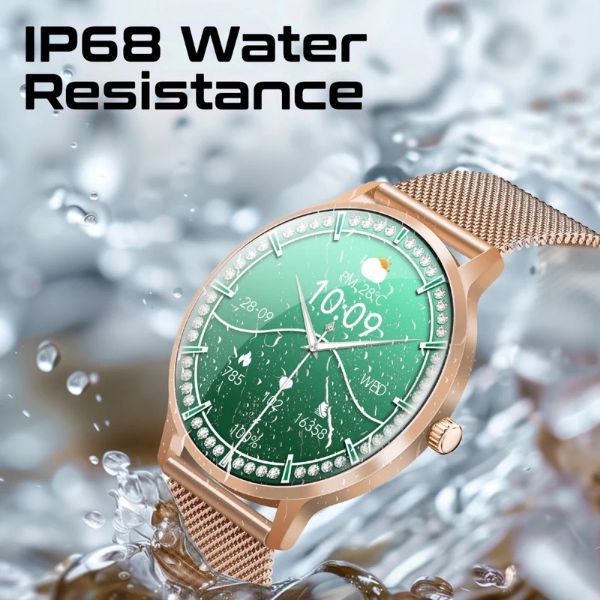 Picture of IP68 Smartwatch with 1.32'' Curved AMOLED Display & BT Cal Fitness Tracker Pedometer Bloo