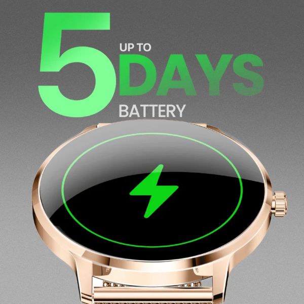 Picture of IP68 Smartwatch with 1.32'' Curved AMOLED Display & BT Cal Fitness Tracker Pedometer Bloo