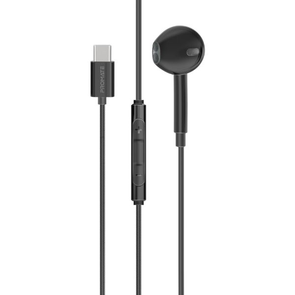 Picture of Mono In-Ear Wired Earphone with USB-C Connector. In-Line Microphone & Volume