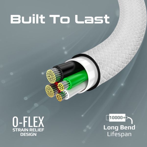 Picture of 2m 60W USB-C to USB-C Super Flexible Cable 3A/20V Supports 3A/20V Charging & 480