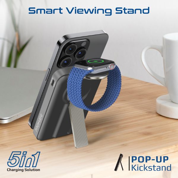 Picture of 10000mAh 3-in-1 Smartphone & Apple Watch Charging PowerBank w Dual USB-C & Lightning Cable