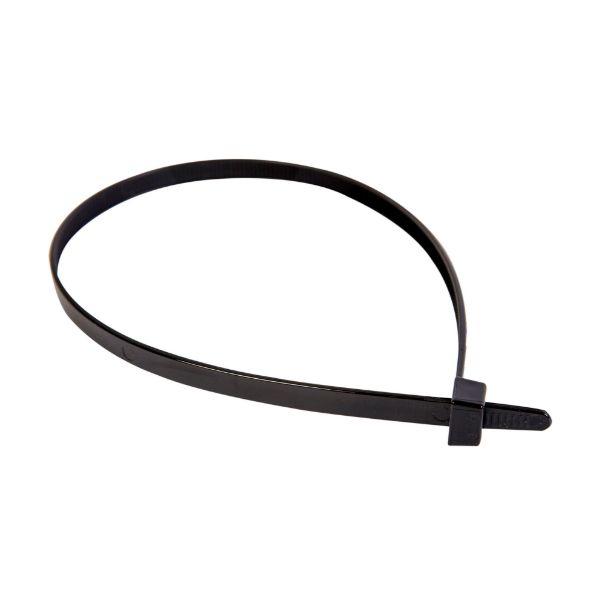 Picture of 7.6 x 450mm UV Black Cable Ties Pack of 50 540N/55.1kgs Tensile Strength