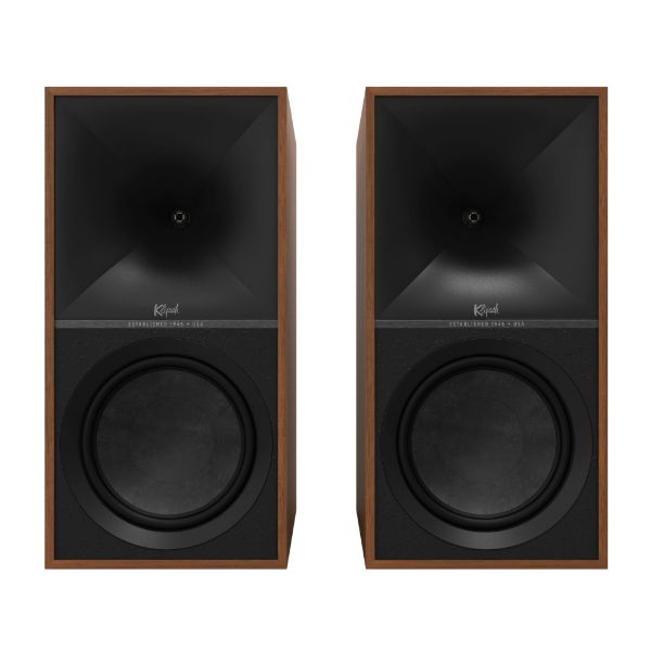 Picture of The Nines 8'' Powered Book Shelf Speakers Walnut Bundle with FREE WIIM-MINI