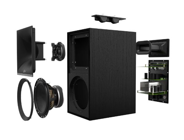 Picture of The Sevens 6.5'' Powered Book Shelf Speakers Black Bundle with FREE WIIM-MINI