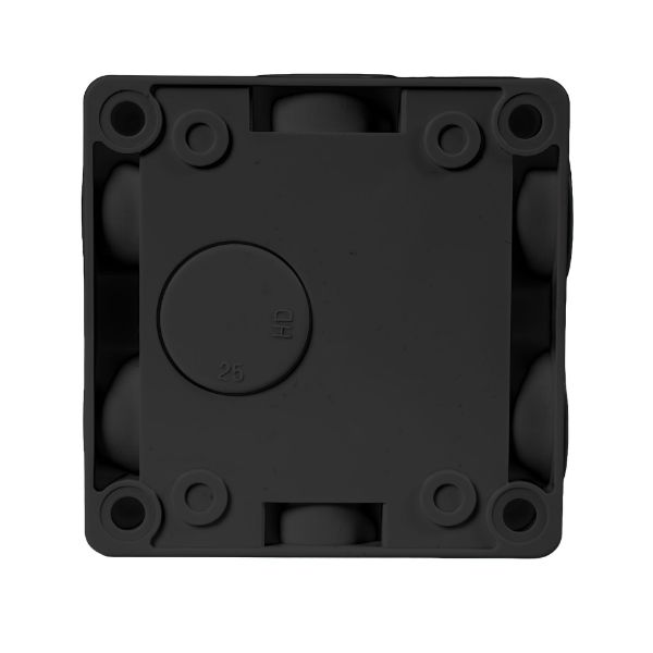 Picture of 2 Gang Weatherproof Black Switch 15A IP65 Heavy Duty Industrial Grade Virgin