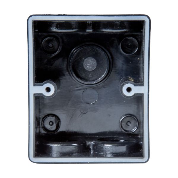 Picture of Weatherproof Single IP53 Black Outlet. Heavy Duty Industrial Grade Virgin Plasti