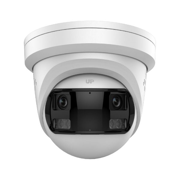Picture of 8MP Dual Lens Stitched Wide Angle Smart Hybrid Light Fixed Turret Network Camera. 2mm WHT