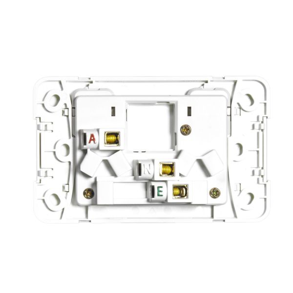 Picture of Sleek Double 10A Horizont Power Point. Removable Cover. Moulded in Flame Resistant