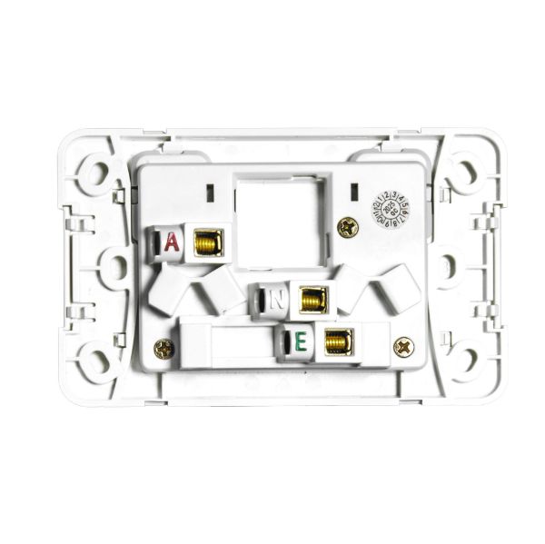 Picture of Sleek Double 15A Horizont Power Point. Removable Cover. Moulded in Flame Resistant