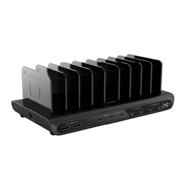 Picture of Charge 10-Port 240W Smart Charging Station. Supports 8x USB-C & 2x USB-A
