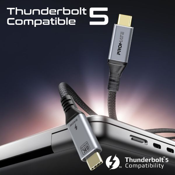 Picture of 1.2M High-Speed 80Gbps USB4 Cable with 240W PD, 8K@60Hz, Supports Thunderbolt 5