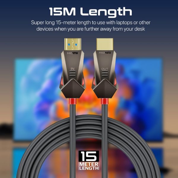 Picture of 15m Ultra-High Definition (UHD) 2.0 HDMI Cable. Supports 4K@60Hz (4096x2160).