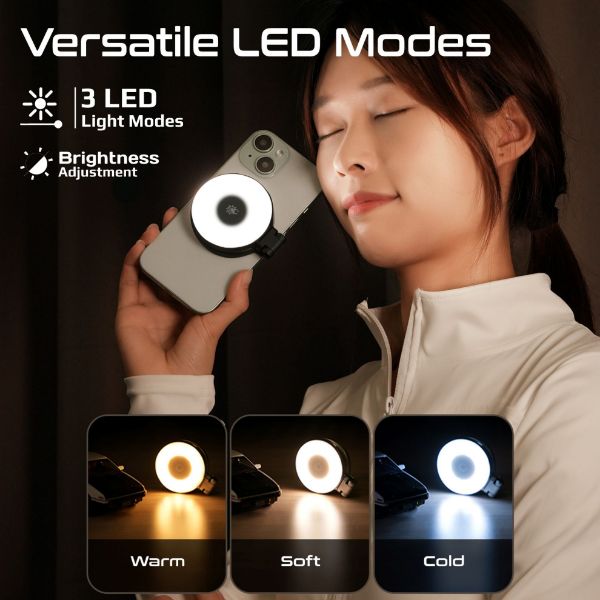 Picture of 360° Rotatable Ultra-Slim MagSafe Compatible Recharge LED Ring Light