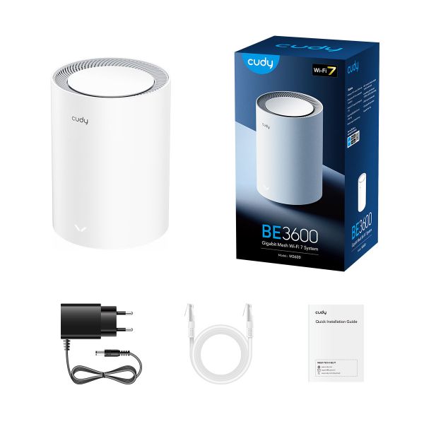 Picture of BE3600 Single Dual-Band WiFi 7 Mesh System, 2Ghz Quad-Core 3× Gig Ports, CUDY APP.