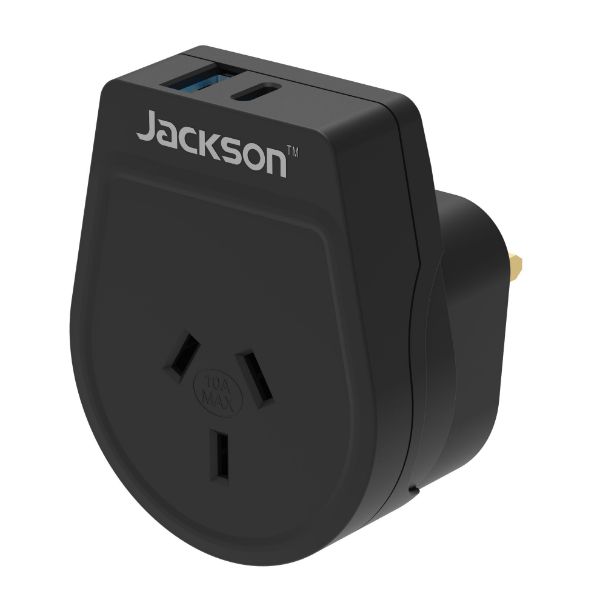Picture of Outbound 20W PD Travel Adapter USB-A/C Ports NZ/AUS Plugs for use in UK Hong Kong and more