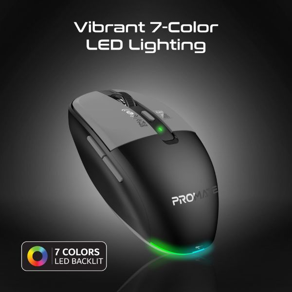 Picture of PROMATE Dual-Mode Wireless Mouse with Rechargeable Battery. 2.4G & BT Connect