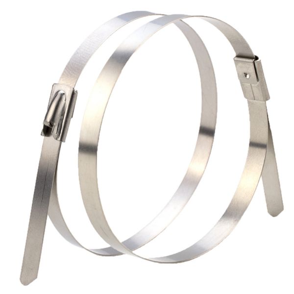 Picture of 7.9 x 350mm 316L Stainless Steel Cable Ties Pack of 50 1600N/163kgs Tensile Strength