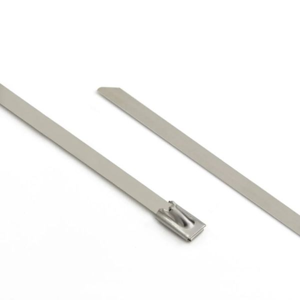 Picture of 4.6 x 350mm 316L Stainless Steel Cable Ties Pack of 100 890N/90kgs Tensile Strength