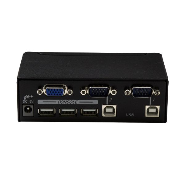 Picture of 1-2 USB Automatic KVM Share 1x Keyboard/Video/ Mouse 2x CPU''s via the VGA US