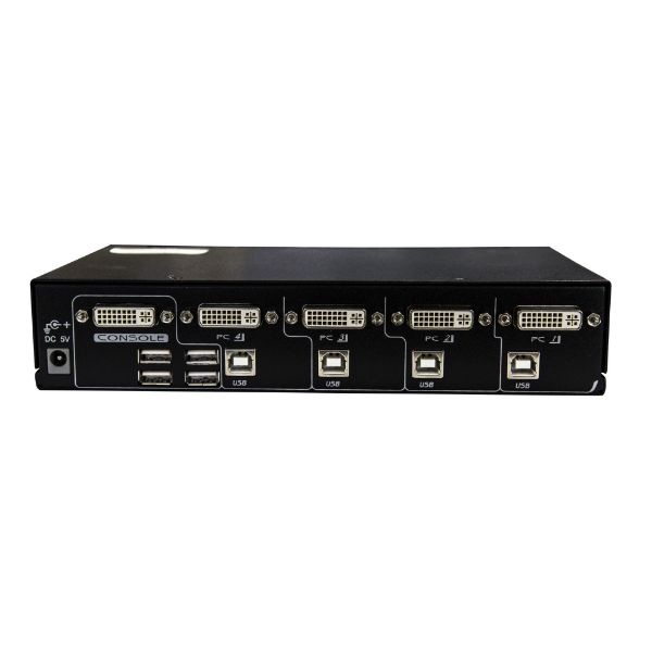 Picture of 1-4 Automatic DVI USB KVM Switch. Share 1x USB Keyboard Mouse &