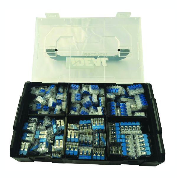Picture of 200 Piece 6mm & 4mm Lever kit containing 60x 2-Port, 40x 3 Port, 25x 5-Port 4mm, 75x 6mm