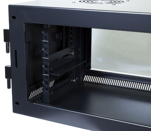 Picture of 4RU Univer Swing Wall Mount Cabinet. Removable Back supplied with Left & Right Hin