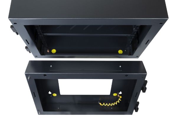 Picture of 6RU Univer Swing Wall Mount Cabinet. Removable Back supplied with Left & Right Hin