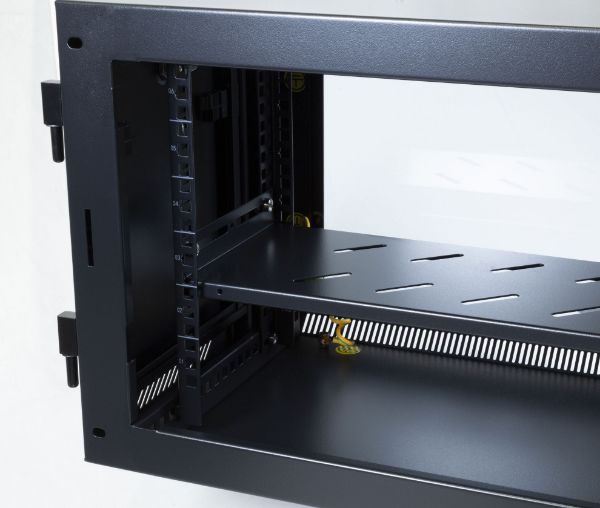 Picture of 6RU Univer Swing Wall Mount Cabinet. Removable Back supplied with Left & Right Hin