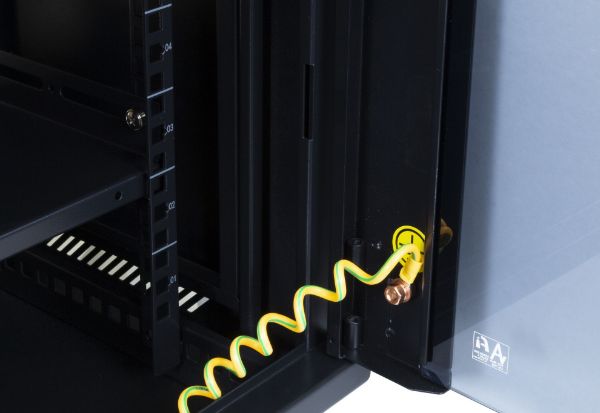 Picture of 9RU Univer Swing Wall Mount Cabinet. Removable Back supplied with Left & Right Hin