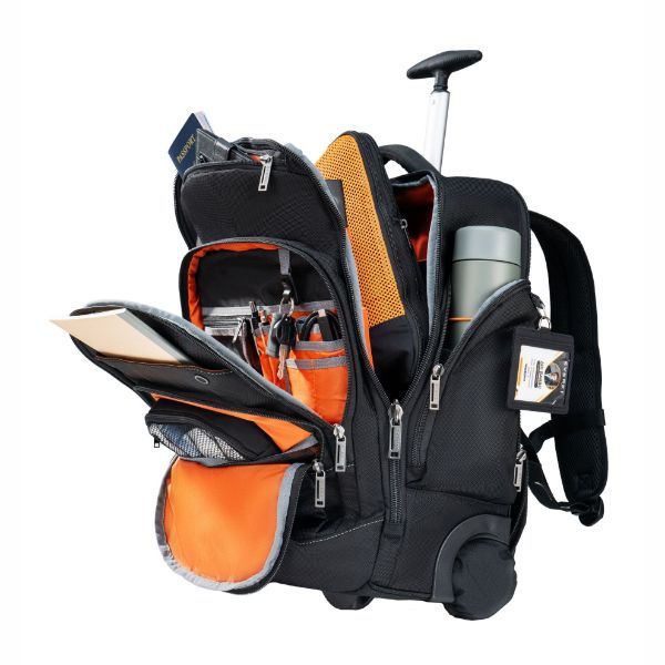 Picture of Atlas Wheeled Laptop Backpack. Notebooks 13-17.3''. Felt-lined iPad/Kindle/tablet