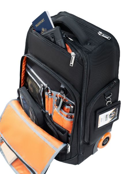 Picture of Atlas Wheeled Laptop Backpack. Notebooks 13-17.3''. Felt-lined iPad/Kindle/tablet