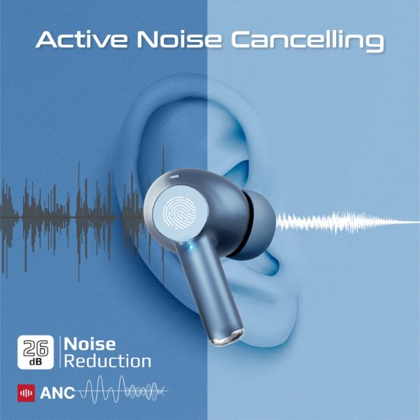 Picture of In-Ear HD Bluetooth Earbuds with Intellitouch & 400mAh Charge Case & Microphone