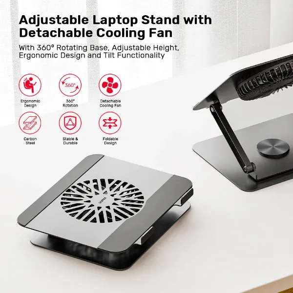 Picture of Adjustable Laptop Stand with Detachable Cooling Fan