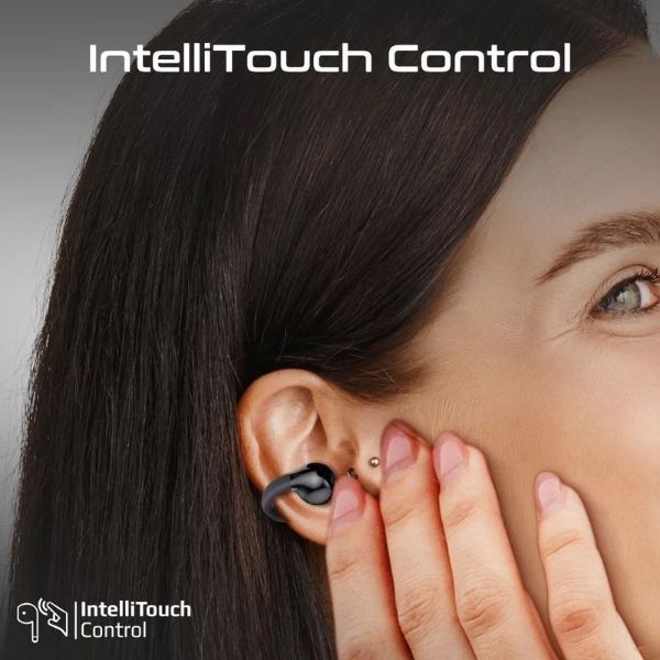 Picture of Open Ear Clip-on Bluetooth Earbuds w Intellitouch Smart Control incl 500mAh Recharging