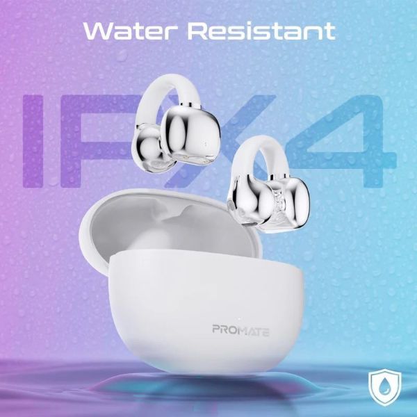 Picture of Open Ear Clip-on Bluetooth Earbuds w Intellitouch Smart Control incl 500mAh Recharging