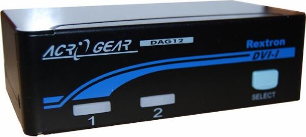 Picture of 1-2 Automatic DVI USB KVM Switch. Share 1x USB Keyboard Mouse &