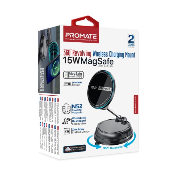 Picture of SecureGrip 360 Cradleless 15W MagSafe Compatible SmartPhone Charger Mount