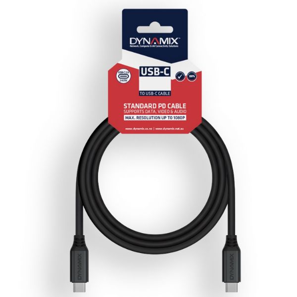 Picture of DYNAMIX 2m USB-C 240W PD Fast Charge Data Cable - USB 2.0 Data Transfer