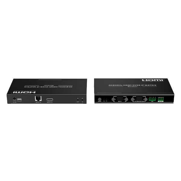 Picture of Hdmi extender over IP (Matrix) supports 4k@60hz.Compatible with Cat5e/6. Up to 120M (RX)