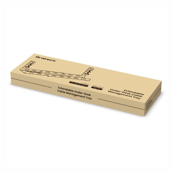 Picture of Extendable Clamp-On Under Desk Cable Management Tray Clamp Mounting. 433-728mm