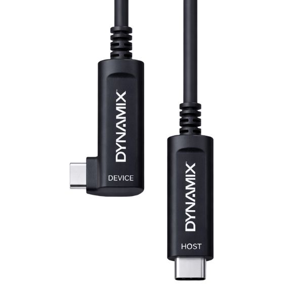 Picture of 15M USB 3.2 Right-Angled Type C to C Hybrid Active Optical Cable