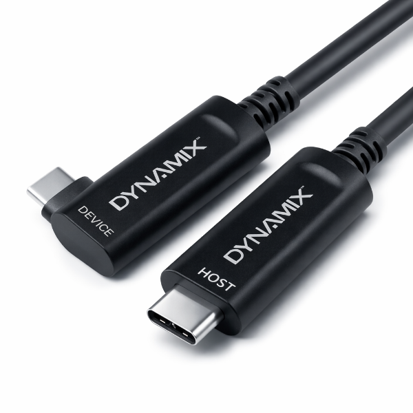 Picture of 15M USB 3.2 Right-Angled Type C to C Hybrid Active Opti Cable