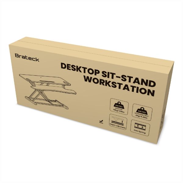 Picture of Gas-Spring Scissor Lift Desktop Sit-Stand Workstation Height Adjustable 110-505mm