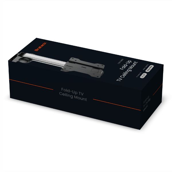 Picture of 13-27'' Fold-up Retractable TV Ceiling Mount w/ Flexible Sliding Rails. Easy Fold Lock