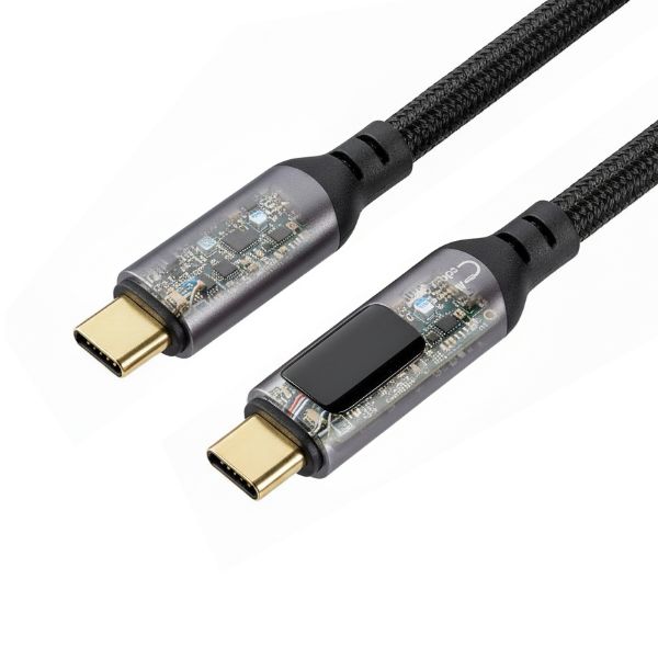 Picture of 1M 240W (5A/48V) USB4 USB-C 40Gbps, LCD Display, Up to 8K@120Hz