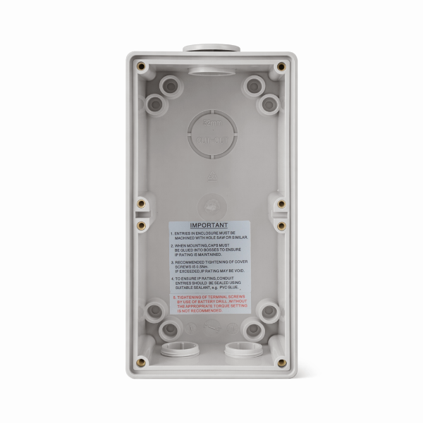 Picture of Switched Outlet 5 Pin 10A Round IP66 Stainless Steel cover fastening