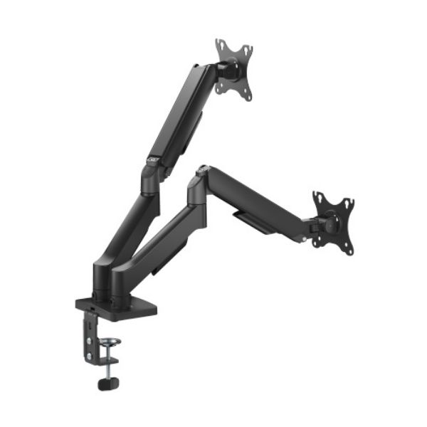 Picture of 17"-32" Eco Dual Monitor Mechanical Spring Monitor Arm. Max Load 2x 9Kgs, Black