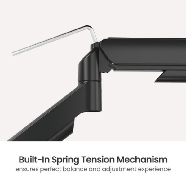 Picture of 17"-32" Eco Dual Monitor Mechanical Spring Monitor Arm. Max Load 2x 9Kgs, Black